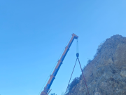 Amenajare poladă peste drumul național în zona Berzasca, de pe Clisura Dunării