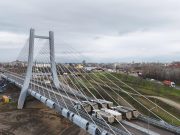 Au început testele de rezistență la podul hobanat din Galați