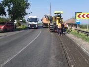 Județul Galați: lucrări de întreținere curentă parte carosabilă, localitatea Cosmești