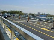 Au fost finalizate lucrările de reparații pe Calea 2 a pasajului peste CF – DNCB, de pe Autostrada #A1