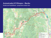 A fost actualizat traseul Autostrăzii A13 Brașov-Bacău.