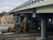 Continuă lucrările de reparații la infrastructura pasajului de pe autostrada A1, Ciorogârla.