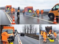 Reparații asfaltice pe DN 68A, sectorul Coșava – Coșevița