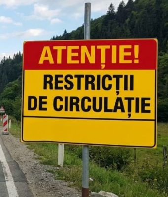 Restricții de circulație pe DN 65 și DEx 12, în zona Slatina – Negreni Vest – Valea Mare.
