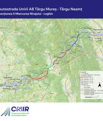 CNIR a semnat contractul pentru supervizarea lucrărilor de proiectare și execuție pe lotul 2B Grințieș-Pipirig al Autostrăzii A8 Târgu Mureș-Târgu Neamț