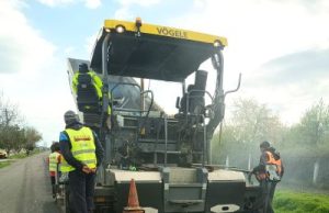 DRDP Buzău: așternere covor asfaltic pe DN 1B, pe tronsonul Buzău – Ploiești.