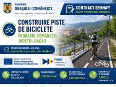 Orașul Comănești – un exemplu de dezvoltare prin fonduri europene. Astăzi a fost semnat un nou contract cu finanțare europeană.