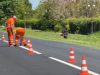 Așternerea covorului asfaltic pe DN 1B, în zona localității Săhăteni, județul Buzău, se apropie de finalizare