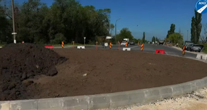 AND Moldova: progres de circa 60% la amenajarea sensului giratoriu din raionul Anenii Noi