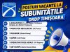 DRDP Timișoara are posturi vacante disponibile atractive în subunitățile din județele Arad și Timiș.