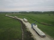 Tablierele pentru Podul de Flori de la Ungheni au ajuns și pe șantierul dinspre Republica Moldova!