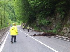 Județul Hunedoara: operațiuni de rănguire în Defileul Jiului, pe DN 66