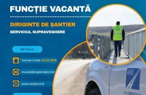 Funcție Vacantă în cadrul Administrației Naționale a Drumurilor – Diriginte de șantier