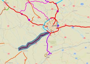 O nouă autostradă care va pleca din București va trece prin trei județe și va avea peste 70 de km.