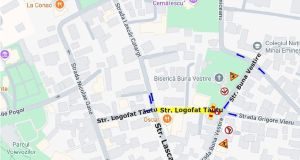 Municipiul Iași: va fi închisă circulația pe str. Logofăt Tăutu – tronsonul cuprins între intersecția cu str. Bună Vestire și intersecția cu str. Lascăr Catargi!