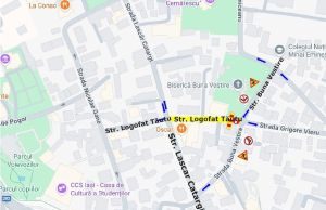 Municipiul Iași: va fi închisă circulația pe str. Logofăt Tăutu – tronsonul cuprins între intersecția cu str. Bună Vestire și intersecția cu str. Lascăr Catargi!