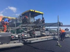 CNAIR: a început așternerea asfaltului pe Tronsonul 3, al Autostrăzii A7 Bacău – Pașcani!