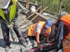 Au fost finalizate lucrările de înlocuire a dispozitivelor de acoperire a rosturilor de dilatație pe unul dintre firele de circulație de la pasajul CF din zona localității Râu Vadului, pe DN 7.
