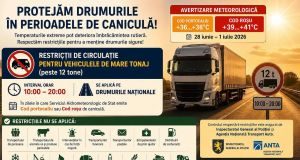 Chișinău: restricții de circulație pe drumurile naționale pentru mijloacele de transport de mare tonaj din cauza caniculei