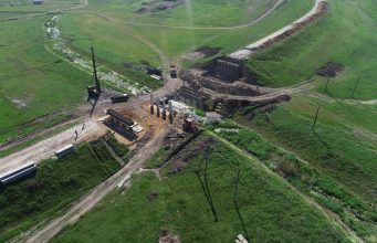 Lucrările intense de reparație capitală a podului peste râul Răuțel, din raionul Fălești, amplasat pe drumul național G54 R16– Răuțel – Glinjeni – Catranîc.