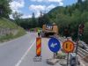 Județul Neamț: lucrări de consolidare a corpului drumului pe DN 12C, zona Bicaz Chei, partea dreaptă.