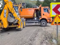 DRDP Buzău continuă în ritm alert lucrările de reabilitare a DN 2R, pe sectorul de la ieșirea din Jitia spre Vintileasca și Neculele.