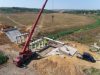 R. Moldova: se montează grinzile la podul peste râul Răuțel din raionul Fălești