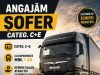 Oportunitate de angajare pentru șoferii profesioniști: o firmă din zona Roman caută conducători auto categoria C+E