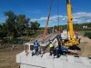 Județul Maramureș: podul de la Cătălina intră în etapa finală. Se montează cele 72 de grinzi peste râul Lăpuș