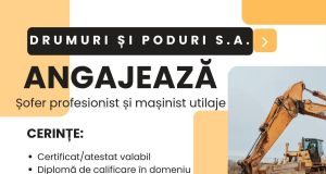 Drumuri și Poduri Călărași angajează!