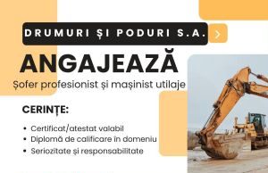 Drumuri și Poduri Călărași angajează!