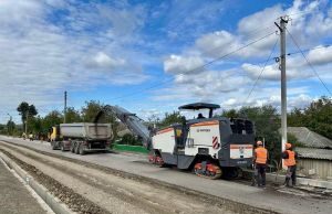 Ample lucrări pe drumul regional G65, din localitatea Ciulucani, raionul Telenești