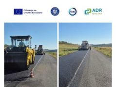 Județul Sălaj: lucrările de reabilitare a drumului județean DJ 109P au ajuns la așternerea stratului de uzură