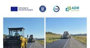 Județul Sălaj: lucrările de reabilitare a drumului județean DJ 109P au ajuns la așternerea stratului de uzură