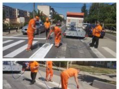 DRDP Craiova: marcaje rutiere executate în regie proprie pe DN 67B