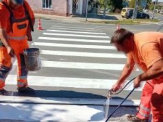 Lucrări de întreținere pe drumul național DN 79A. în județul Arad