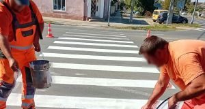 Lucrări de întreținere pe drumul național DN 79A. în județul Arad