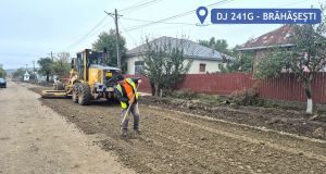 Județul Galați: lucrări de modernizare pe drumul județean DJ 241G, în Brăhășești