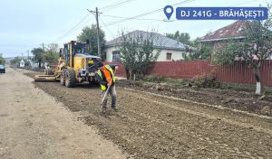 Județul Galați: lucrări de modernizare pe drumul județean DJ 241G, în Brăhășești