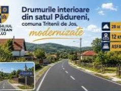 Județul Mureș: a început asfaltarea drumului Pădureni – Tăureni!