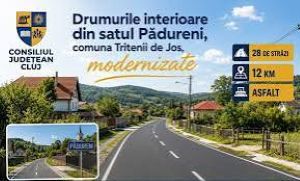 Județul Mureș: a început asfaltarea drumului Pădureni – Tăureni!